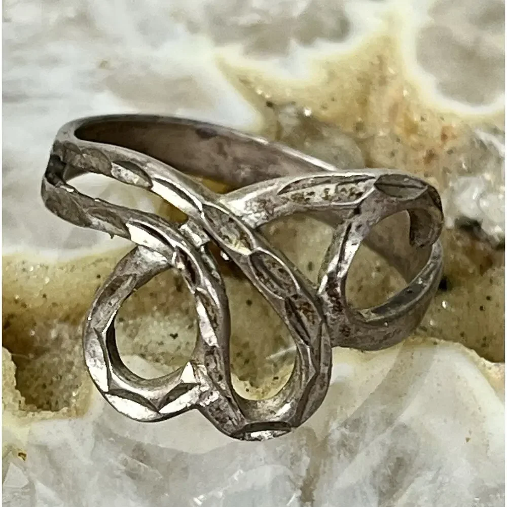 VTG Cheryl Wadsworth Hopi Sterling Silver Ring Handmade Native American Sz 8.5